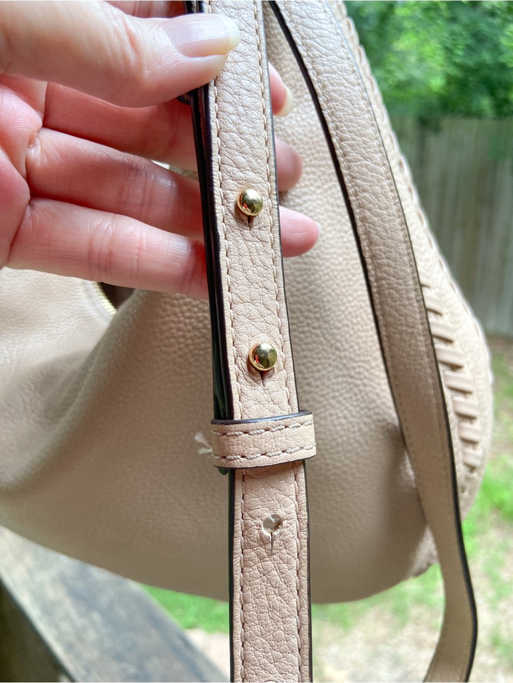 Michael Kors Lauryn Large Hobo Slouchy Bag Pebbled Leather Whipstitch & Tassel - Picture 5 of 15